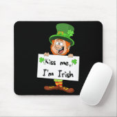 Cute Kiss Me Im Irish Lucky St Patricks Day For Ad Mousepad (Mit Mouse)