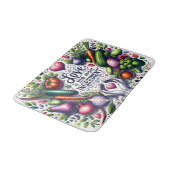 Cute kitchen love word art badematte (Schrägansicht)