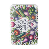 Cute kitchen love word art badematte (Vorderseite Vertikal)