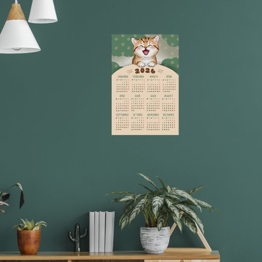 Cute Kitten 2026 Calendar Poster (Wohnzimmer 1)