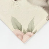 Cute Kitten and Butterflies Fleecedecke (Ecke)