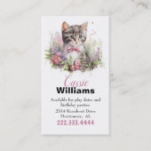 Cute Kitten Children Calling Card Telefonnummerkarte (Vorderseite)