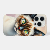 Cute Kitten Design with Vibrant Eyes iPhone Hülle (Rückseite (Horizontal))