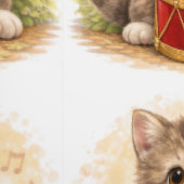 Cute Kitten Drum Pattern Wallpaper Kids Tapete (Naht)