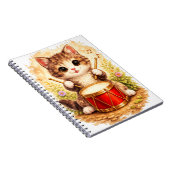 Cute Kitten Drum Spiral Notebook Kawaii Notizblock (Rechte Seite)
