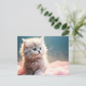 Cute kitten  feiertagspostkarte (Stehend Vorderseite)