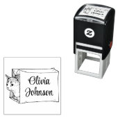 Cute Kitten in a Bag Signature Name Stamp Permastempel (Beispiel)