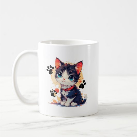 Cute kitten mug kaffeetasse (Links)