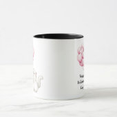 Cute Kitten Pink Heart Balloons Valentine’s Day Tasse (Zentrum)