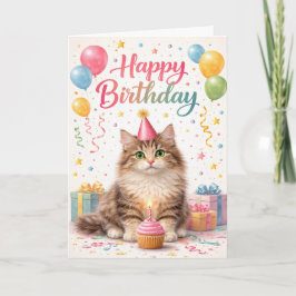 Cute Kitten Purr-fect Birthday Karte
