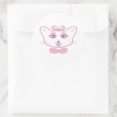 Cute kitten runder aufkleber (Tasche)