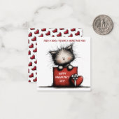 Cute Kitten Valentine Card Mitteilungskarte (Vorderseite/Rückseite Beispiel)