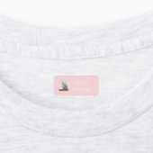 Cute Kitten with Backpack Pink and Lilac Clothes Etiketten (Befestigt)