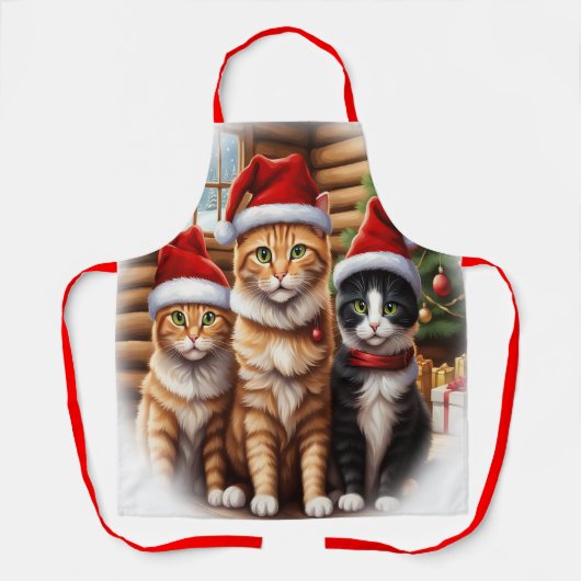 Cute Kittens Christmas Schürze (Vorderseite)