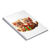 **Cute Kittens Fighting Over a Gift – Funny Christ Notizblock (Rechte Seite)