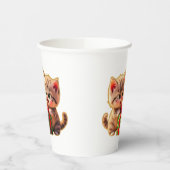 **Cute Kittens Fighting Over a Gift – Funny Christ Pappbecher (Links)