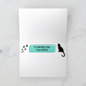 Cute Kittens Many Paws Happy Birthday Karte (Innenseite)