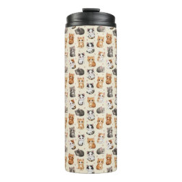 Cute Kittens Pattern – Adorable Cat Illustration  Thermosbecher