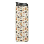 Cute Kittens Pattern – Adorable Cat Illustration  Thermosbecher (Nach rechts gedreht)