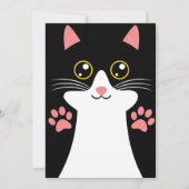 Cute Kitty Baby Arrival Announcement Dankeskarte (Rückseite)