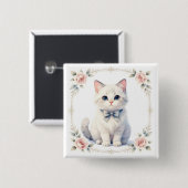 cute kitty cat  button (Vorne & Hinten)