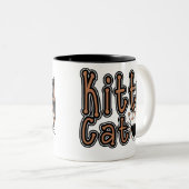 Cute Kitty Cat Zweifarbige Tasse (VorderseiteRechts)