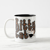 Cute Kitty Cat Zweifarbige Tasse (Links)