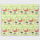 Cute Kitty Cats Let's Purrrr-ty Kid's Birthday Geschenkpapier (Flach)