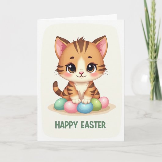 Cute Kitty Holiday Card Karte (Vorderseite)