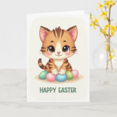 Cute Kitty Holiday Card Karte (Gelbe Blume)