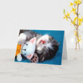 Cute Kitty Miss You Picture Card Karte (Gelbe Blume)