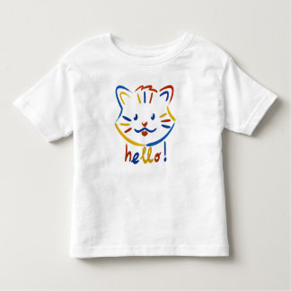 Cute kitty says hello! kleinkind t-shirt