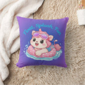 Cute Kitty Swimmer Design Throw Pillow Kissen (Decke)