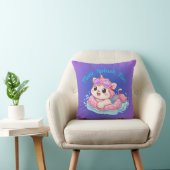 Cute Kitty Swimmer Design Throw Pillow Kissen (Stuhl )