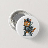 Cute Knight Cat Button (Vorne & Hinten)