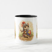 Cute Knight Mouse Coffee Mug – Brave Mouse Tasse (Zentrum)