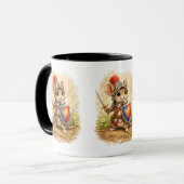 Cute Knight Mouse Coffee Mug – Brave Mouse Tasse (Vorderseite Links)