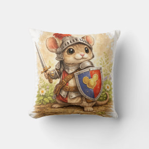 Cute Knight Mouse Kawaii Fantasy Animal Brave Litt Kissen