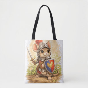 Cute Knight Mouse Tote Bag Kawaii Animal Tasche