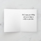 Cute knitting cat birthday or any occasion card karte (Innenseite)