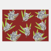 Cute Koala & Bamboo Tree Modern Art Geschenkpapier Set (Vorderseite 3)