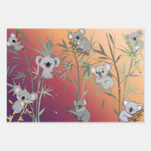 Cute Koala & Bamboo Tree Modern Art Geschenkpapier Set (Vorderseite 2)