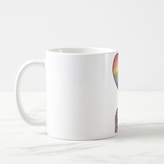 Cute Koala Bear and Rainbow Balloon Kaffeetasse (Links)