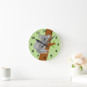 Cute koala bear polka dots nursery wall clock runde wanduhr (Zuhause)