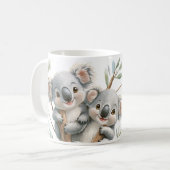 Cute Koala Bears Mug with Message, Funny Gift Kaffeetasse (Vorderseite Links)