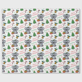 Cute Koala Christmas Tree Holidays Geschenkpapier (Flach)