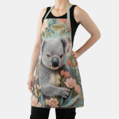 Cute Koala Elegant Pastel Floral Schürze (InSitu)