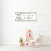 Cute Koala Eucalyptus Greenery Welcome Backdrop  Banner (Insitu)