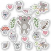 Cute Koala Stickers Aufkleber (Vorderseite)