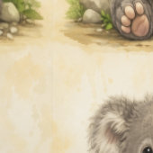 Cute Koala Teddy Pattern Wallpaper Kawaii Tapete (Naht)